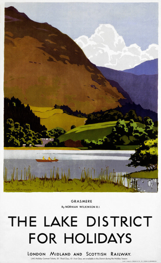 'The Lake District for Holidays', LMSR poster, 1930s. Art Print - Science Museum Shop