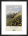 'York in Daffodil Time', BR poster, 1950. art print small black Art Print - Science Museum Shop