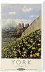 'York in Daffodil Time', BR poster, 1950. stretched canvas large none Art Print - Science Museum Shop
