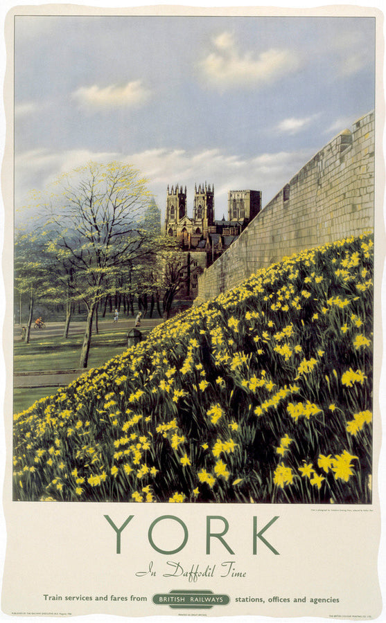 'York in Daffodil Time', BR poster, 1950. Art Print - Science Museum Shop