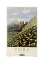 'York in Daffodil Time', BR poster, 1950. unstretched canvas medium none Art Print - Science Museum Shop