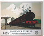'Passenger Express', LMS poster, 1930s. stretched canvas large none Art Print - Science Museum Shop