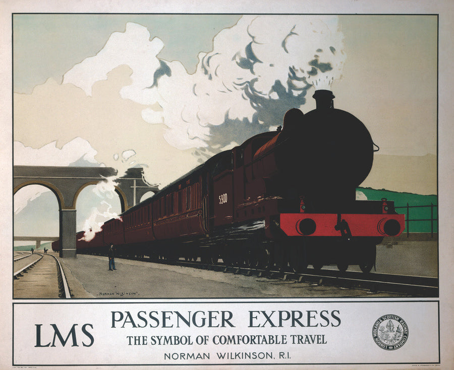 'Passenger Express', LMS poster, 1930s. Art Print - Science Museum Shop