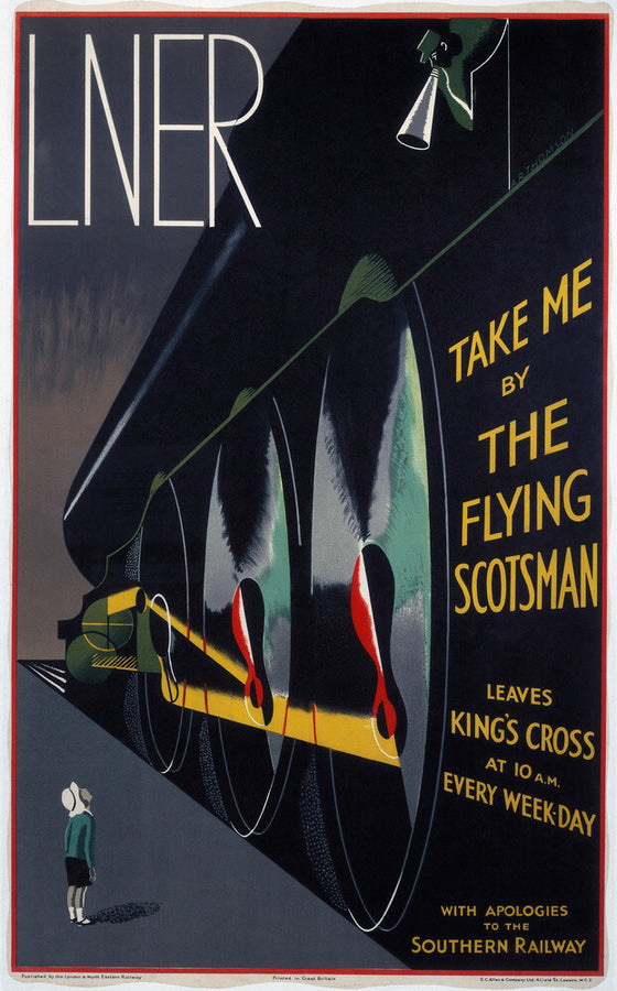 'Take Me by The Flying Scotsman', LNER poster, 1932. Art Print - Science Museum Shop