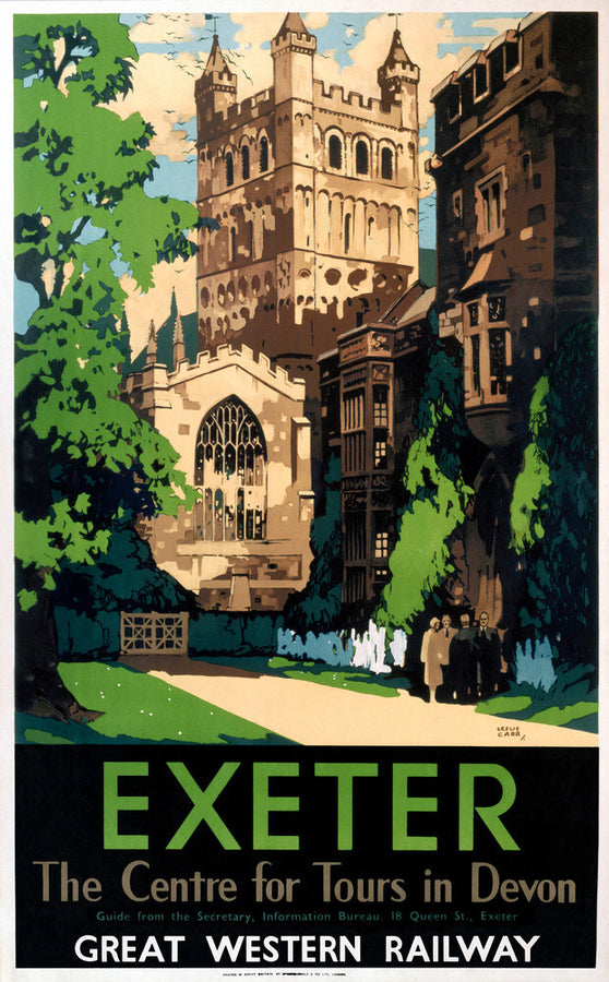 'Exeter', GWR poster, 1923-1947. Art Print - Science Museum Shop