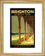 'Brighton for Health & Pleasure all the Year Round', poster, 1920s. art print extra small gold Art Print - Science Museum Shop