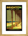 'Brighton for Health & Pleasure all the Year Round', poster, 1920s. art print small gold Art Print - Science Museum Shop