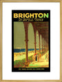 'Brighton for Health & Pleasure all the Year Round', poster, 1920s. art print large gold Art Print - Science Museum Shop