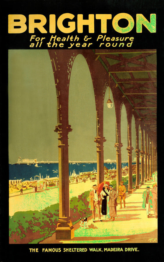 'Brighton for Health & Pleasure all the Year Round', poster, 1920s. Art Print - Science Museum Shop