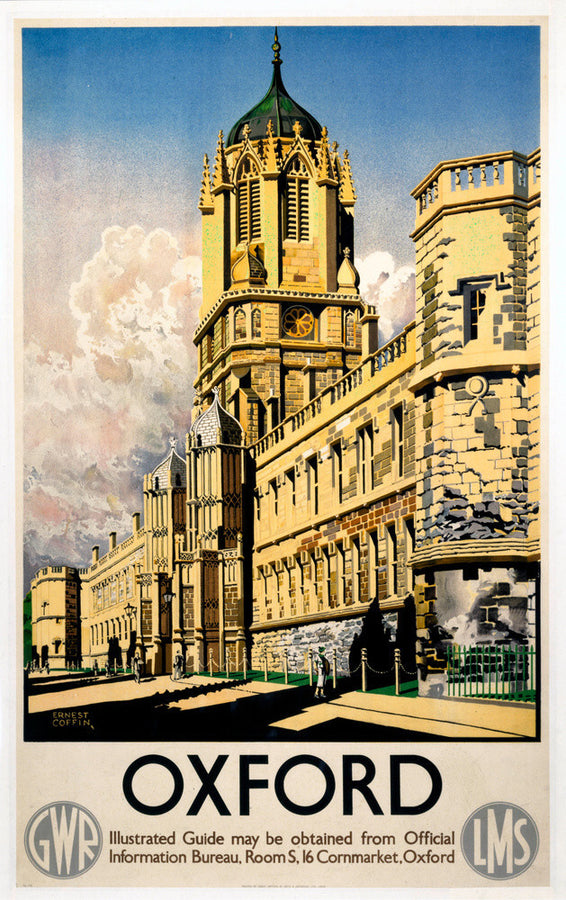 'Oxford', GWR/LMS poster, 1938. Art Print - Science Museum Shop