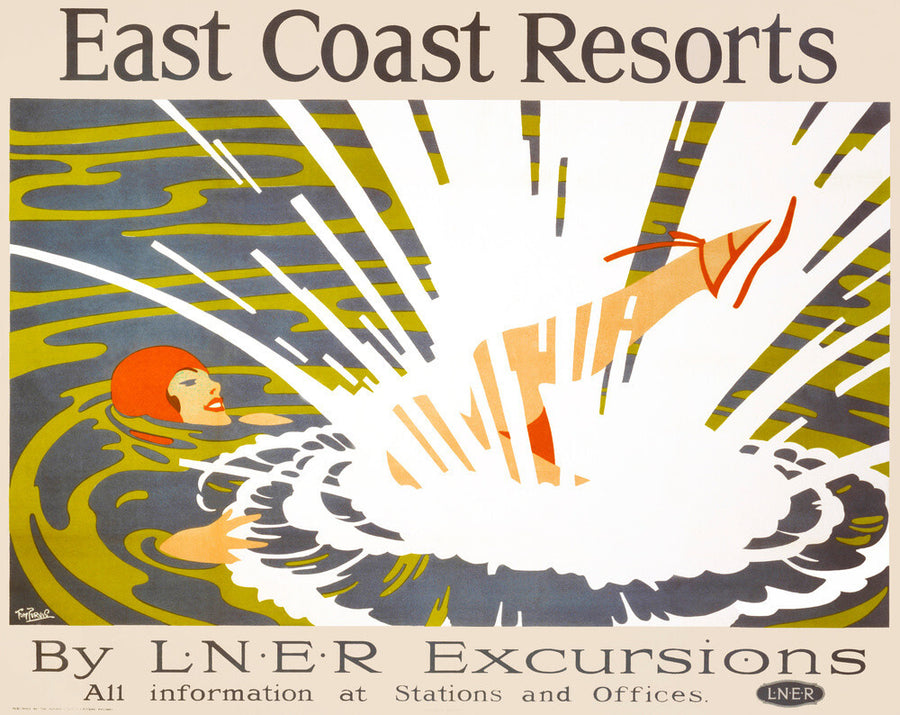 'East Coast Resorts', LNER poster, 1935. Art Print - Science Museum Shop