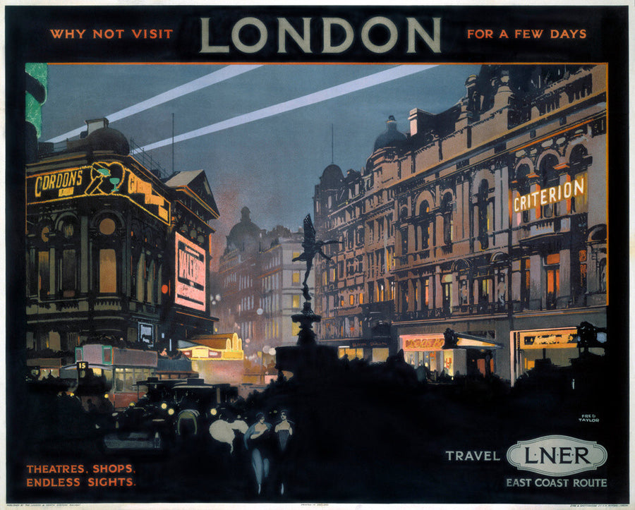 'Piccadilly Circus', LNER poster, 1923-1947. Art Print - Science Museum Shop