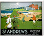 'St Andrews', LNER poster, 1920s. stretched canvas extra large none Art Print - Science Museum Shop