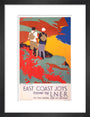 'East Coast Joys No 1 - Walking Tours', LNER poster, 1931. art print small black Art Print - Science Museum Shop