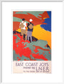 'East Coast Joys No 1 - Walking Tours', LNER poster, 1931. art print large white Art Print - Science Museum Shop