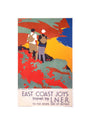 'East Coast Joys No 1 - Walking Tours', LNER poster, 1931. unstretched canvas small none Art Print - Science Museum Shop