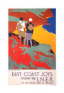 'East Coast Joys No 1 - Walking Tours', LNER poster, 1931. unstretched canvas large none Art Print - Science Museum Shop
