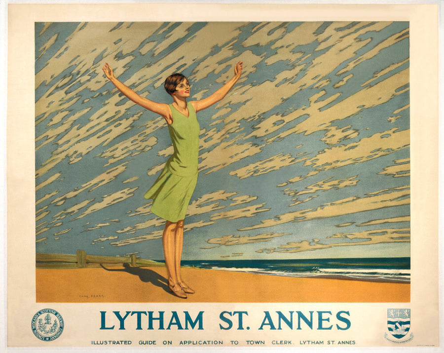 'Lytham St Annes', LMS poster, 1923-1930. Art Print - Science Museum Shop