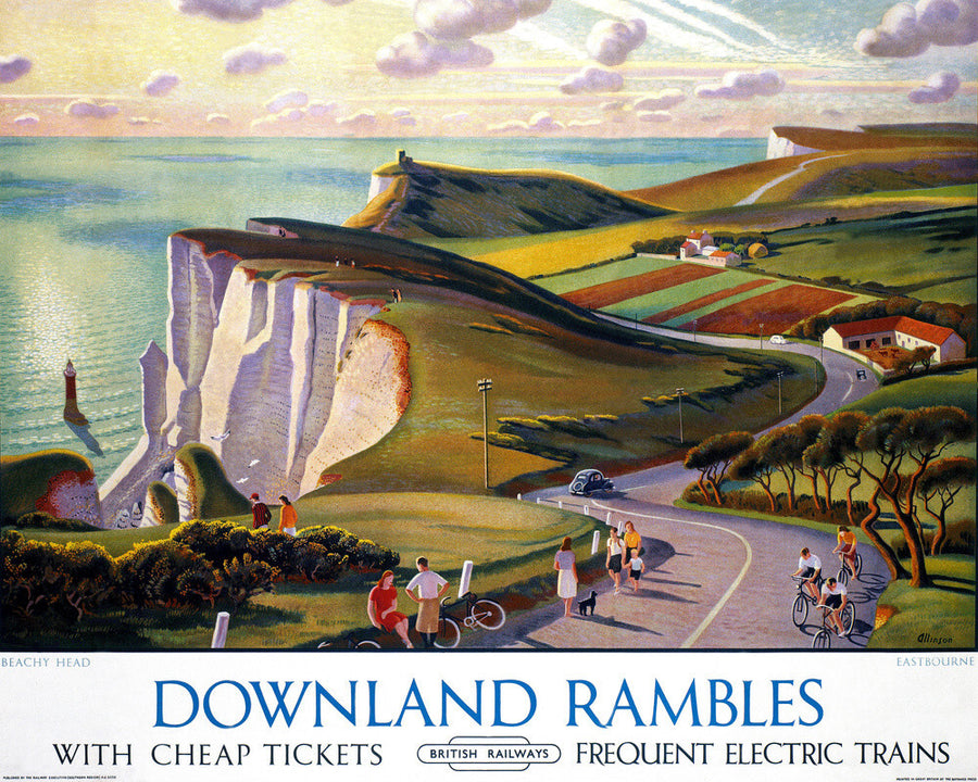 'Downland Rambles', BR poster, 1950s. Art Print - Science Museum Shop