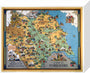 'A Map of Yorkshire', BR poster, 1949. stretched canvas small none Art Print - Science Museum Shop