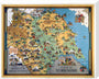 'A Map of Yorkshire', BR poster, 1949. stretched canvas large none Art Print - Science Museum Shop
