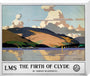 'The Firth of Clyde', LMS poster, 1925. stretched canvas large none Art Print - Science Museum Shop