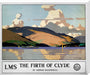 'The Firth of Clyde', LMS poster, 1925. stretched canvas extra large none Art Print - Science Museum Shop