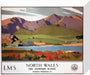 'North Wales - The Snowdon Range', LMS poster, 1923-1947. stretched canvas small none Art Print - Science Museum Shop