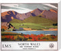 'North Wales - The Snowdon Range', LMS poster, 1923-1947. stretched canvas medium none Art Print - Science Museum Shop