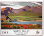 'North Wales - The Snowdon Range', LMS poster, 1923-1947. stretched canvas large none Art Print - Science Museum Shop