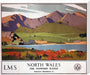 'North Wales - The Snowdon Range', LMS poster, 1923-1947. stretched canvas extra large none Art Print - Science Museum Shop