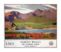'North Wales - The Snowdon Range', LMS poster, 1923-1947. unstretched canvas extra large none Art Print - Science Museum Shop