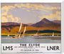 'The Clyde', LMS/LNER poster, 1923-1947. stretched canvas large none Art Print - Science Museum Shop