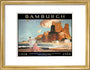 'Bamburgh', LNER poster, 1925. art print small gold Art Print - Science Museum Shop