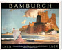 'Bamburgh', LNER poster, 1925. stretched canvas extra large none Art Print - Science Museum Shop