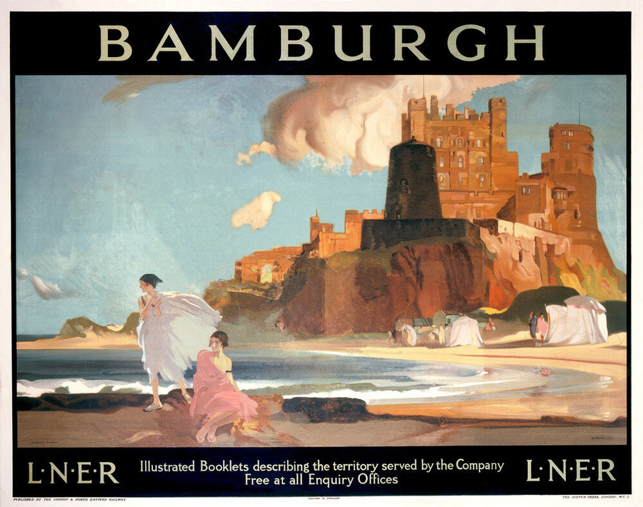 'Bamburgh', LNER poster, 1925. Art Print - Science Museum Shop