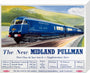 'The New Midland Pullman', BR(LMR) poster, c 1950s. stretched canvas medium none Art Print - Science Museum Shop