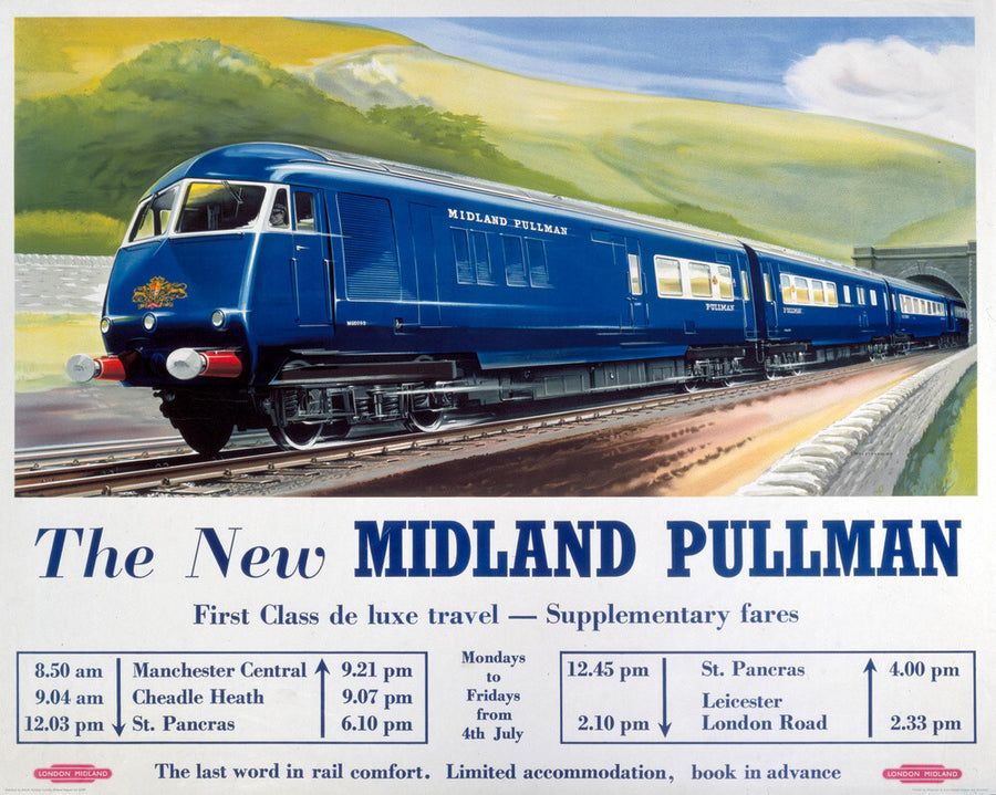 'The New Midland Pullman', BR(LMR) poster, c 1950s. Art Print - Science Museum Shop