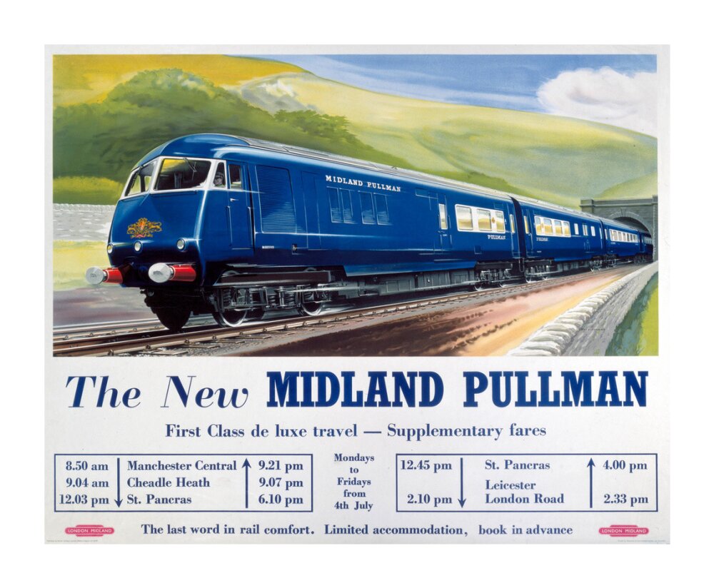 'The New Midland Pullman', BR(LMR) poster, c 1950s. unstretched canvas extra large none Art Print - Science Museum Shop