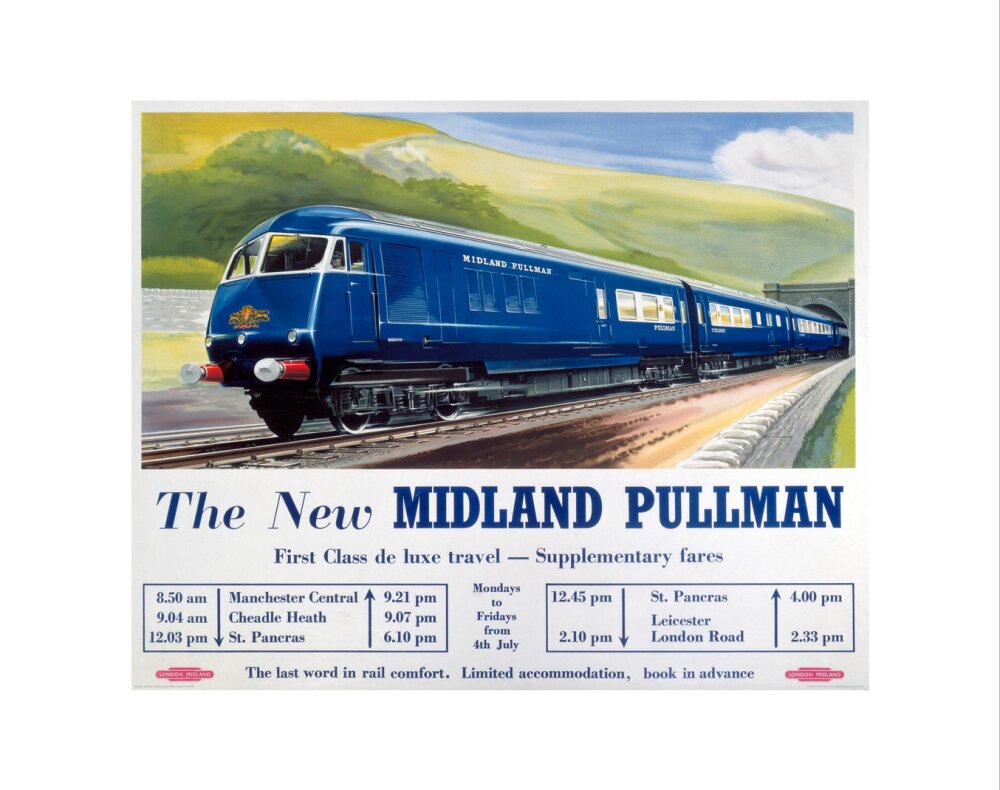 'The New Midland Pullman', BR(LMR) poster, c 1950s. art print extra small none Art Print - Science Museum Shop