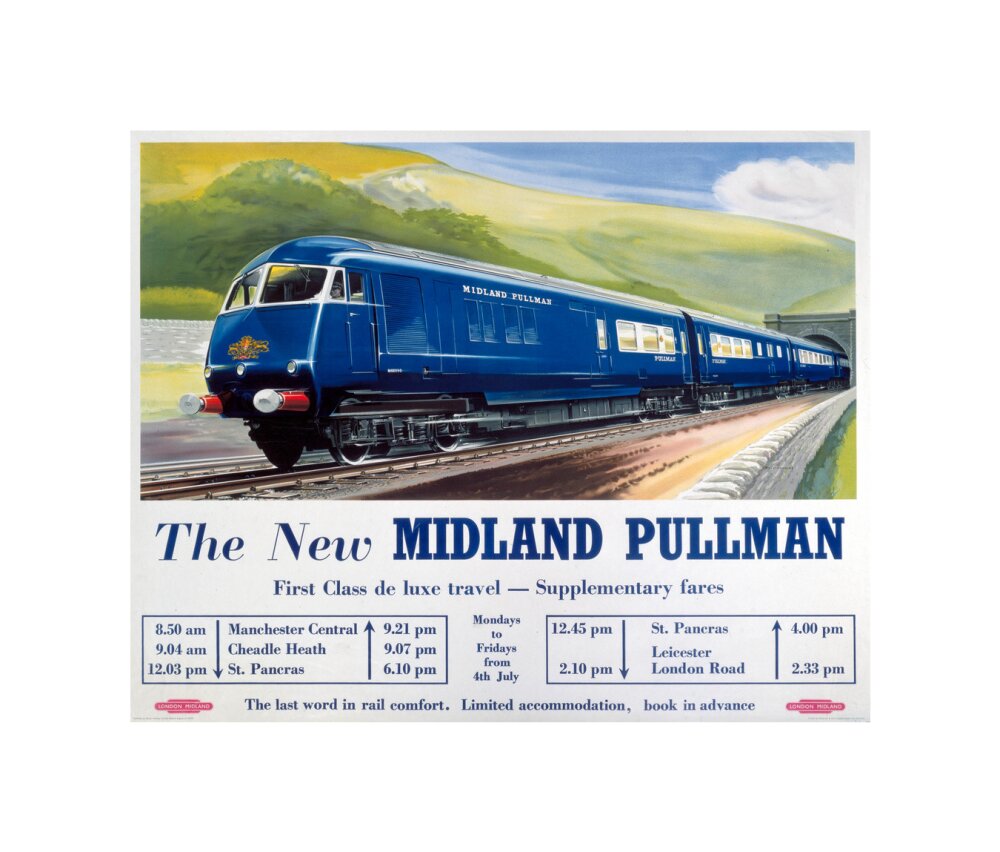 'The New Midland Pullman', BR(LMR) poster, c 1950s. unstretched canvas small none Art Print - Science Museum Shop