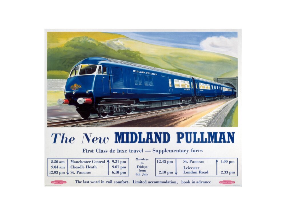 'The New Midland Pullman', BR(LMR) poster, c 1950s. art print medium none Art Print - Science Museum Shop