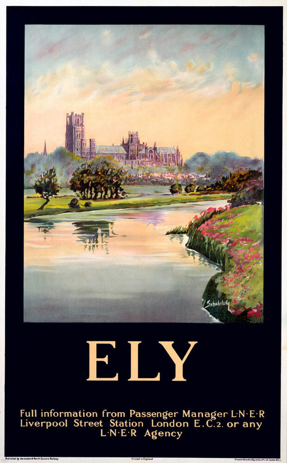'Ely', LNER poster, 1923-1947. Art Print - Science Museum Shop