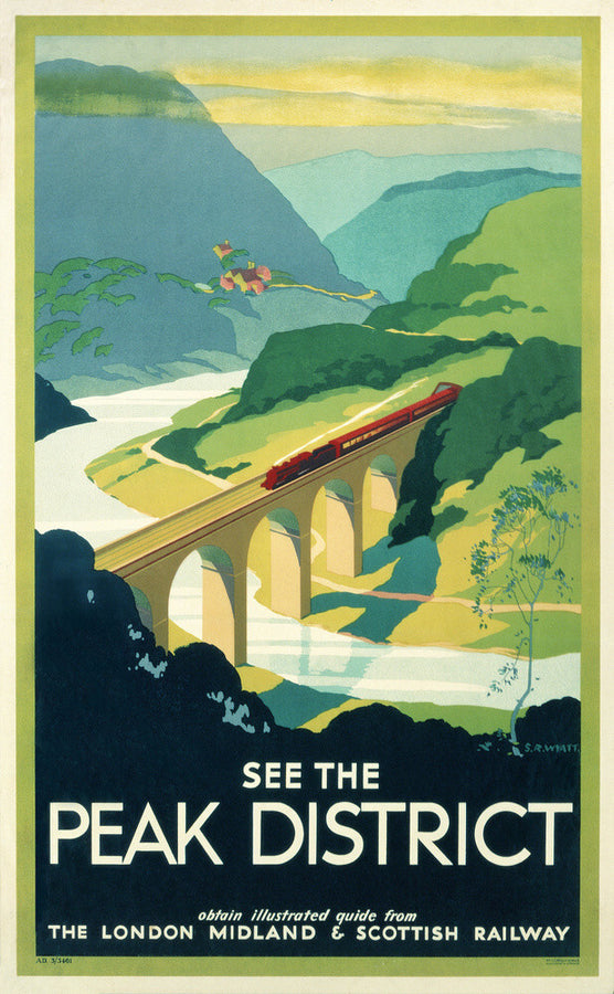'See the Peak District', LMS poster, 1923-1947. Art Print - Science Museum Shop