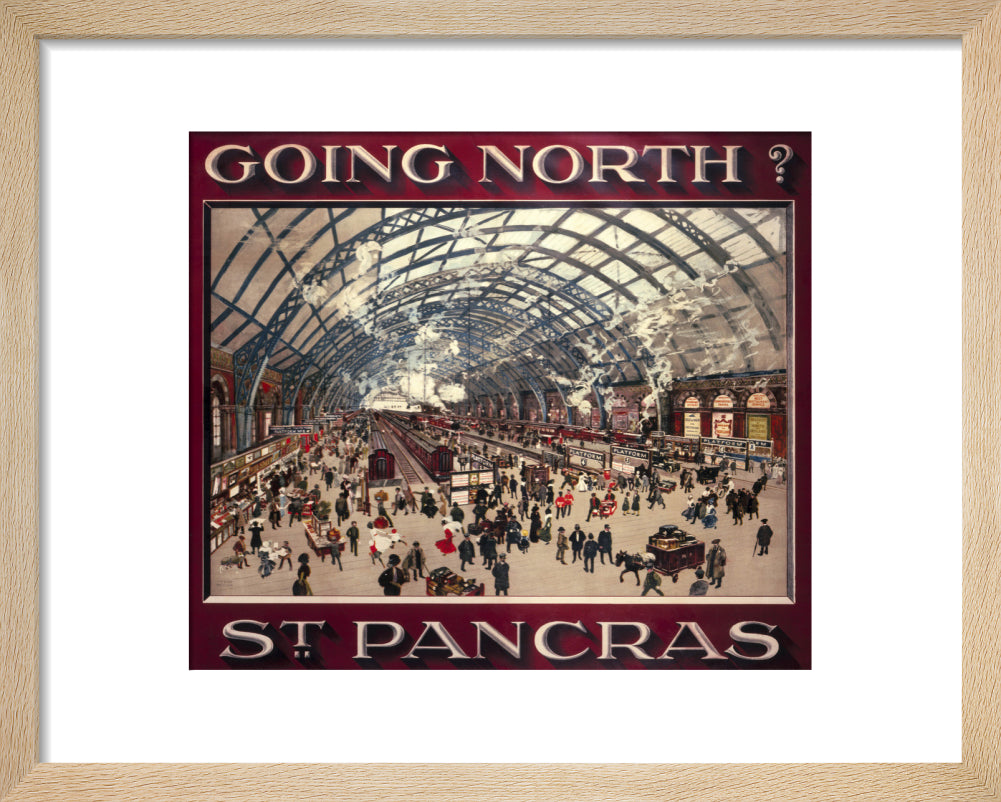 'Going North? St Pancras', MR poster, 1910. art print extra small natural Art Print - Science Museum Shop