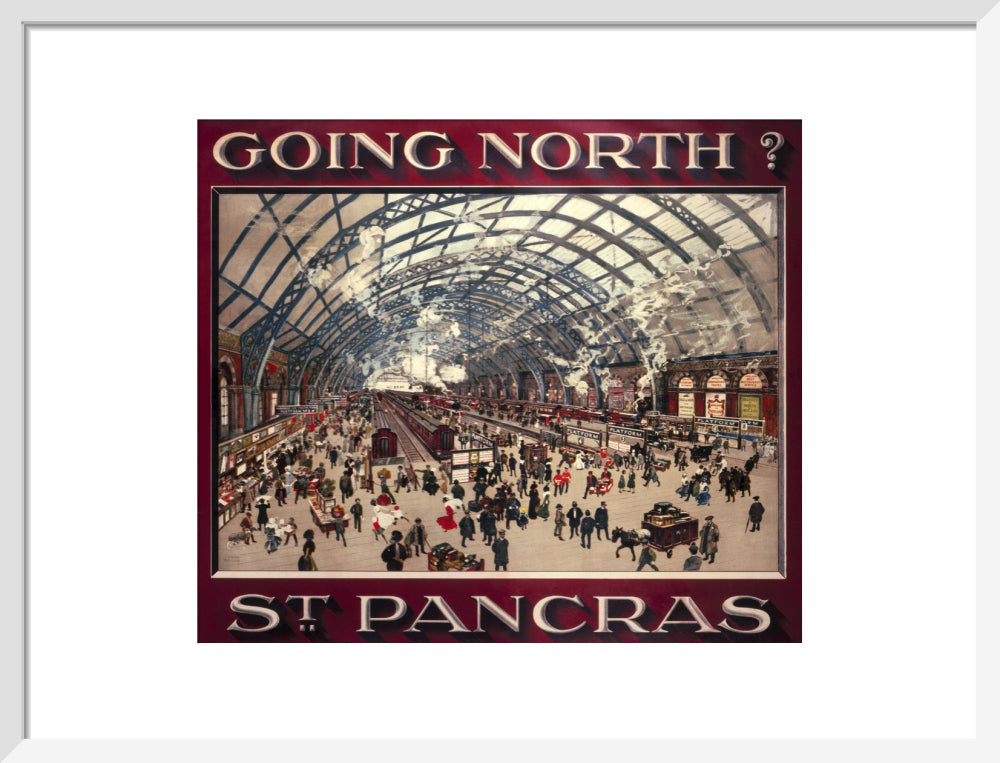 'Going North? St Pancras', MR poster, 1910. art print medium white Art Print - Science Museum Shop