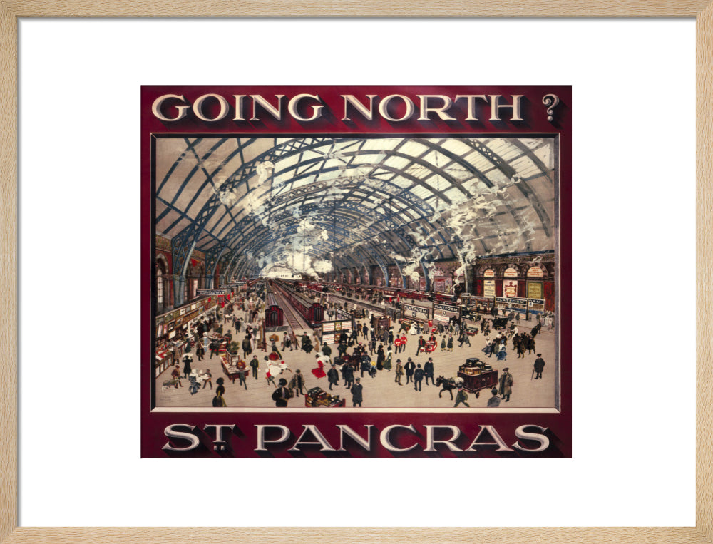 'Going North? St Pancras', MR poster, 1910. art print medium natural Art Print - Science Museum Shop