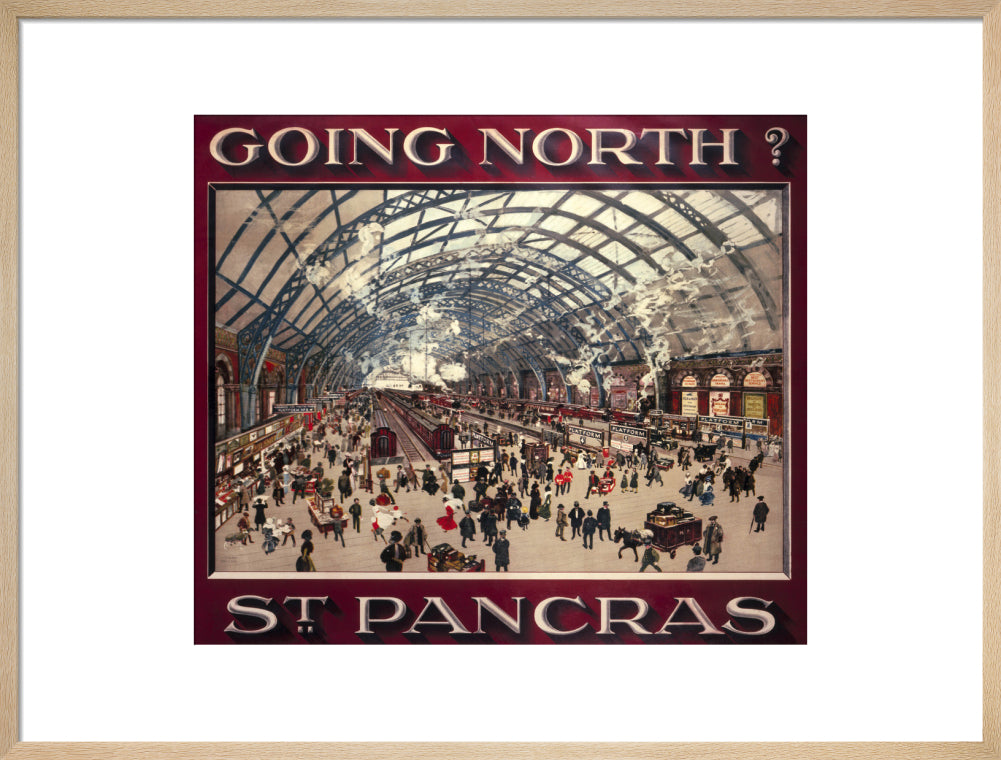 'Going North? St Pancras', MR poster, 1910. art print large natural Art Print - Science Museum Shop