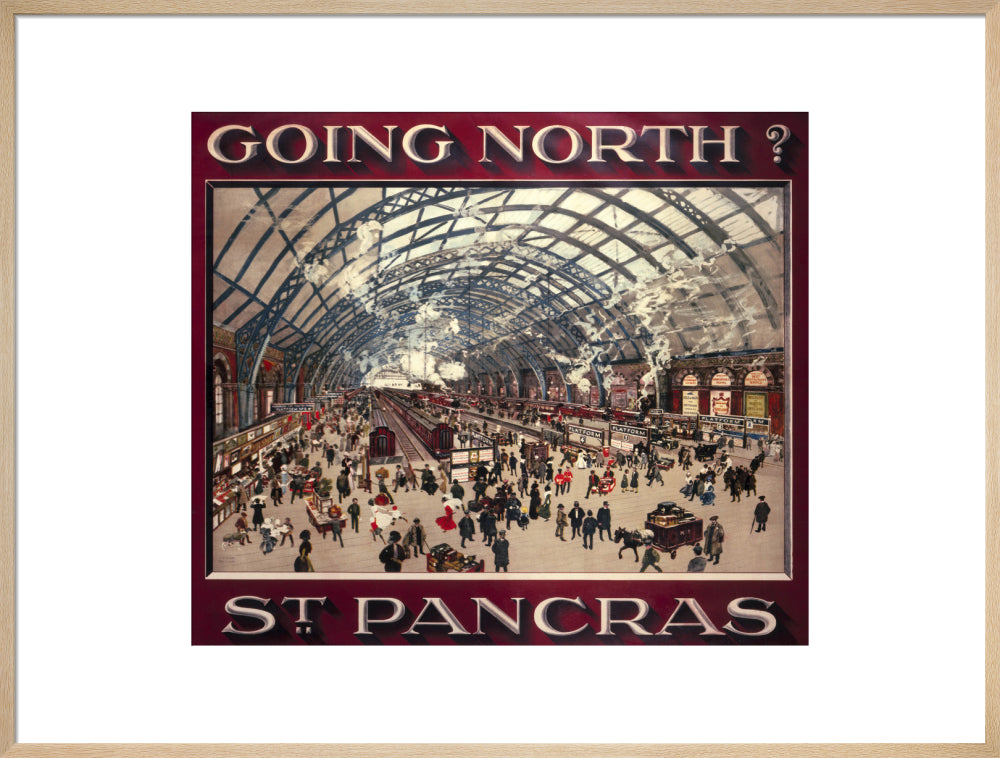 'Going North? St Pancras', MR poster, 1910. art print extra large natural Art Print - Science Museum Shop