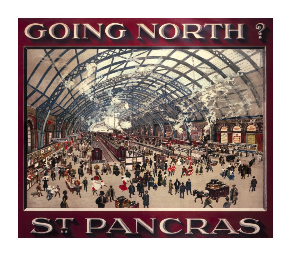 'Going North? St Pancras', MR poster, 1910. unstretched canvas extra large none Art Print - Science Museum Shop